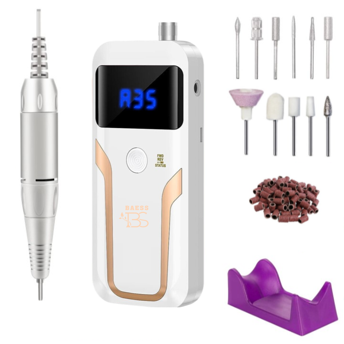 Nagelfräser-Komplettset - 35000 RPM - Elektrische Nagelfeile - Maniküre & Pediküre - Pink