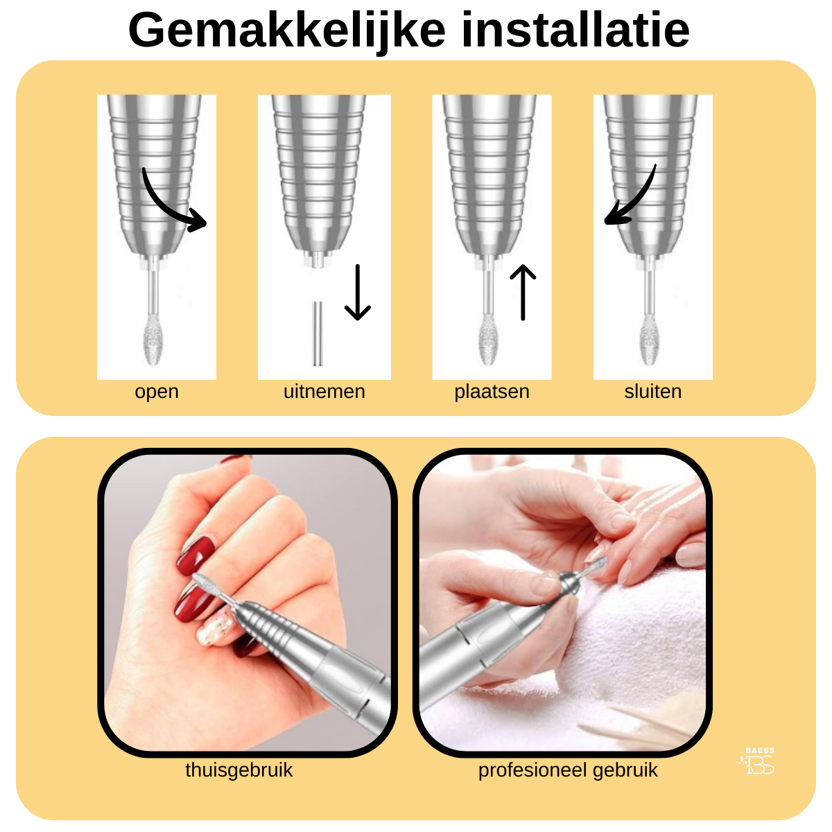 Nagelfräser-Komplettset - 35000 RPM - Elektrische Nagelfeile - Maniküre & Pediküre - Pink