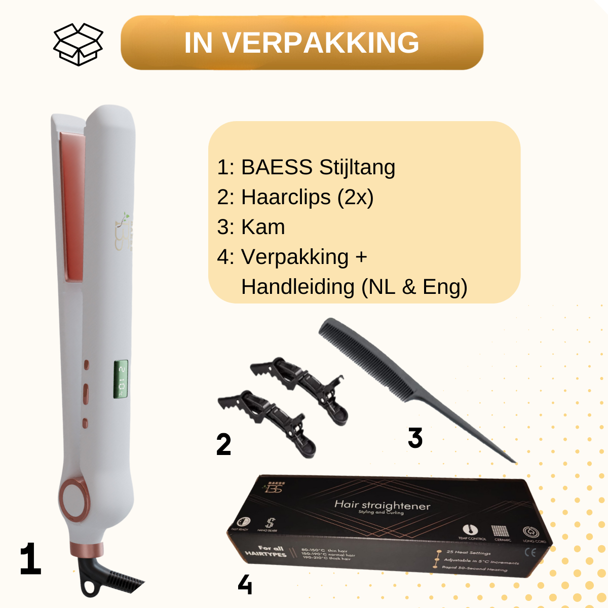 2-in-1 Stijltang & Krultang – Geschikt voor Alle Haartypes - Wit