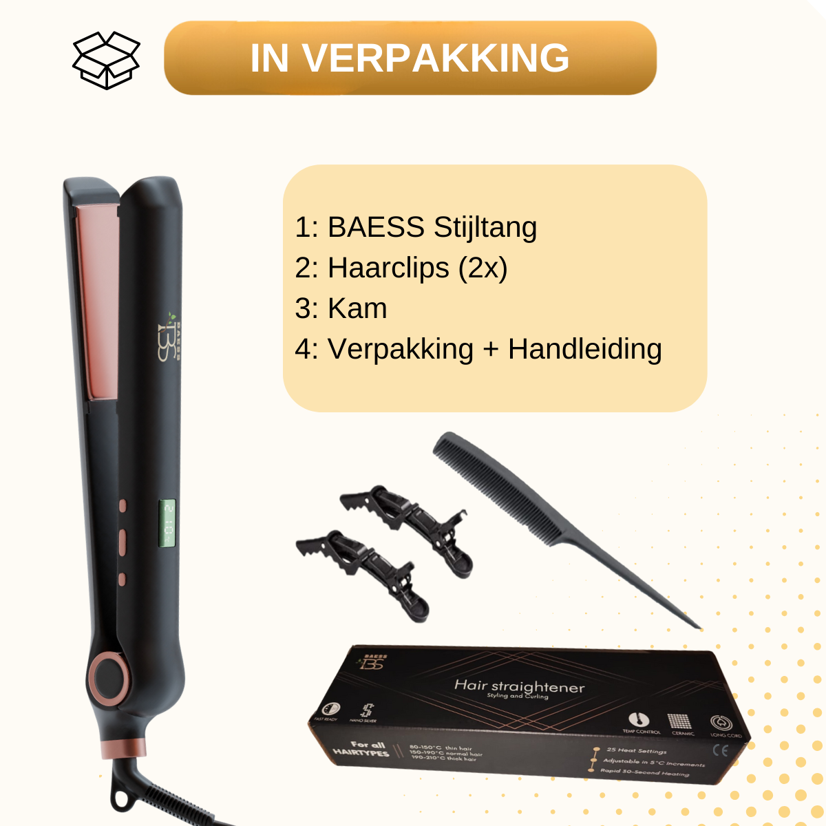 2-in-1 Stijltang & Krultang – Geschikt voor Alle Haartypes - Zwart