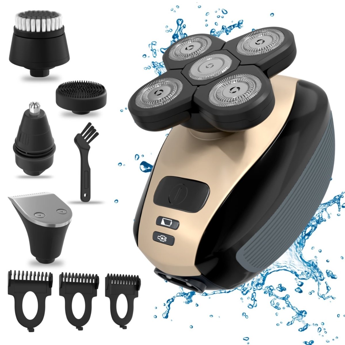 5-in-1 Scheerapparaat voor mannen - Trimmer - Nat & Droog - Draadloos 5-in-1 Scheerapparaat voor mannen - Trimmer - Nat & Droog - Draadloos