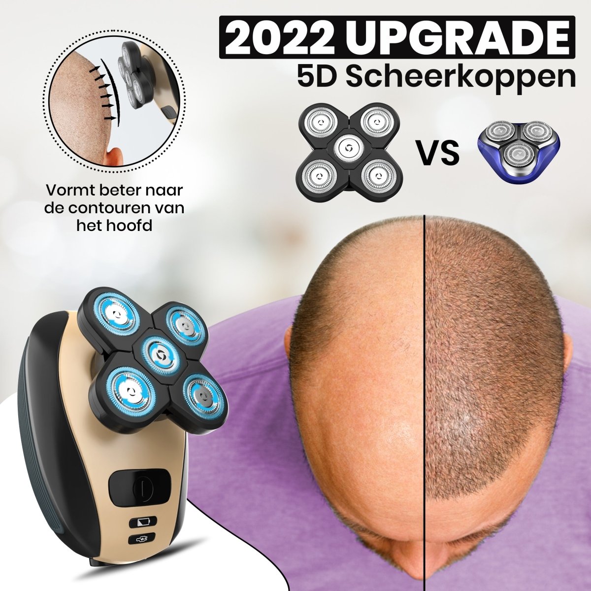 BAESS 5-in-1 Scheerapparaat voor mannen - Trimmer - Nat & Droog - Draadloos
