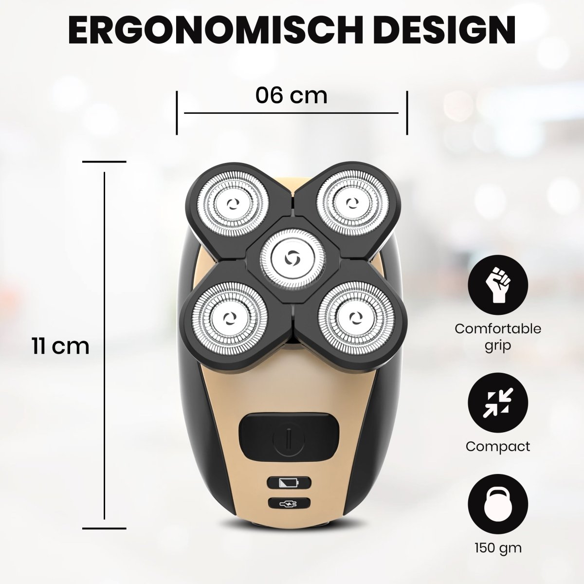 BAESS 5-in-1 Scheerapparaat voor mannen - Trimmer - Nat & Droog - Draadloos