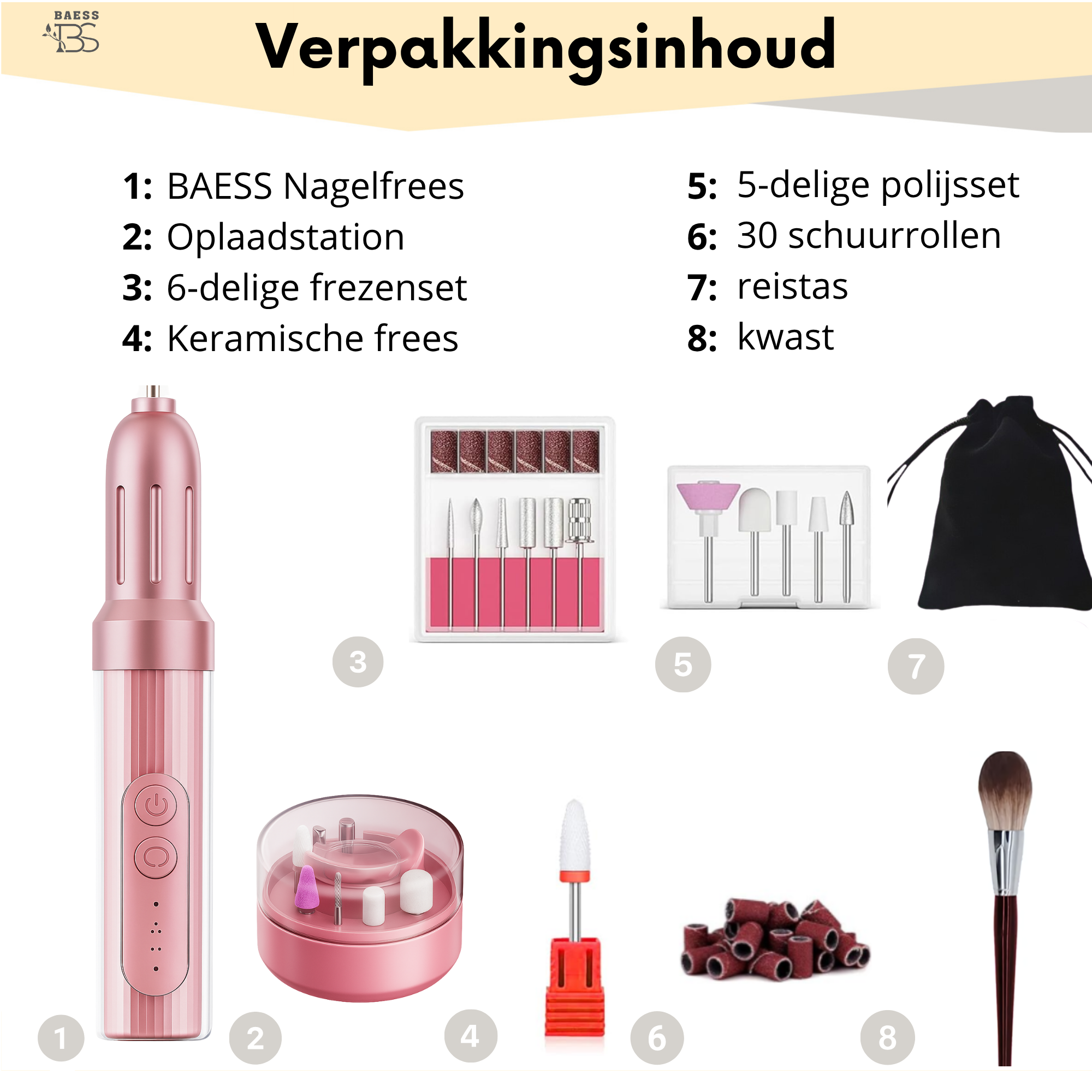 Elektrische Nagelvijl - Draadloze Nagelfrees - Oplaadstation