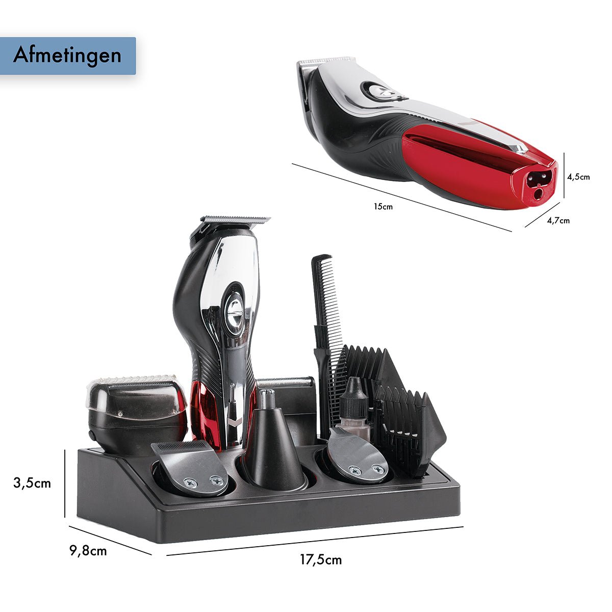 BAESS Trimmer - Bodygroomer - Tondeuse - Rood