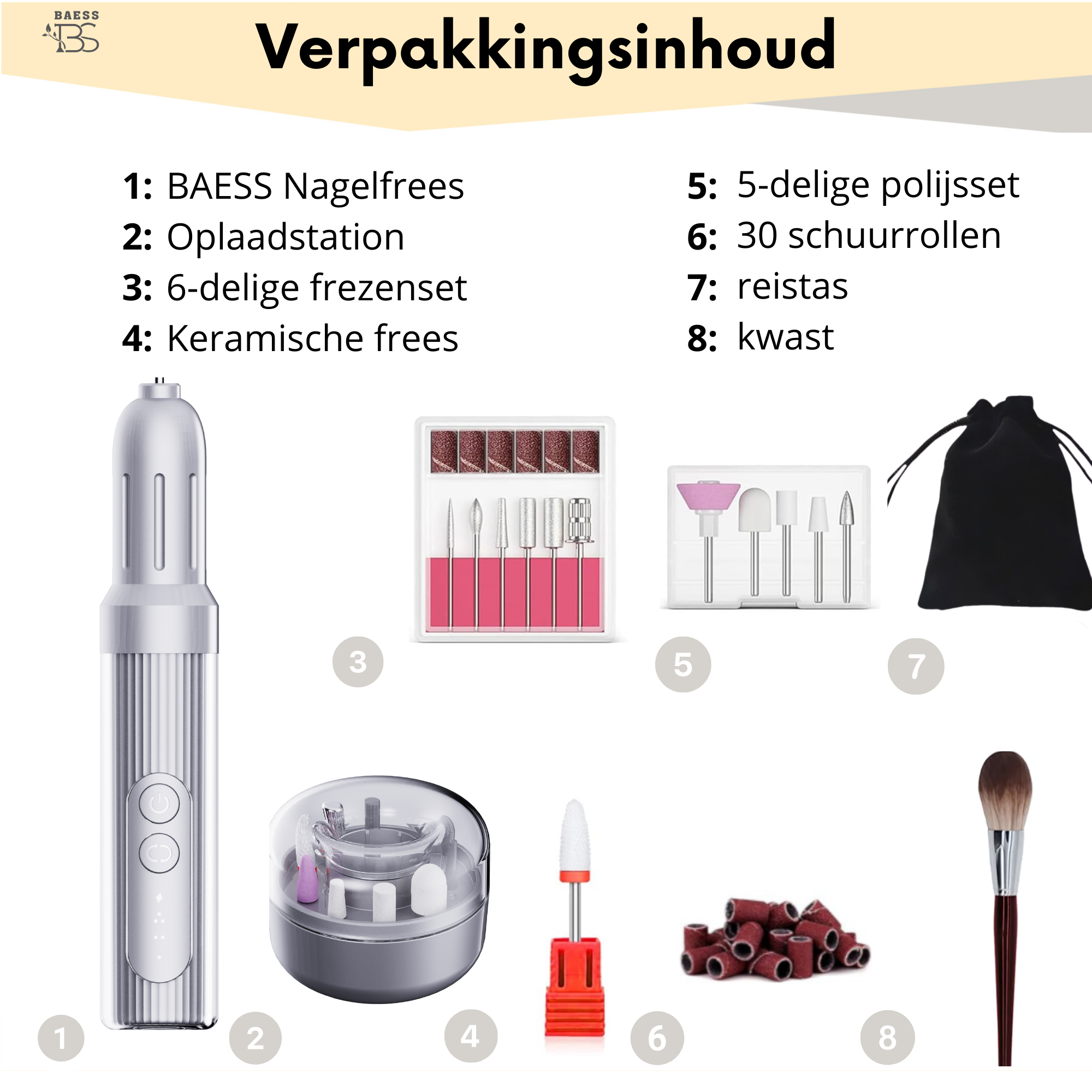 Opbergdoos voor nagelvijl en onderdelen – netjes en overzichtelijk op te bergen