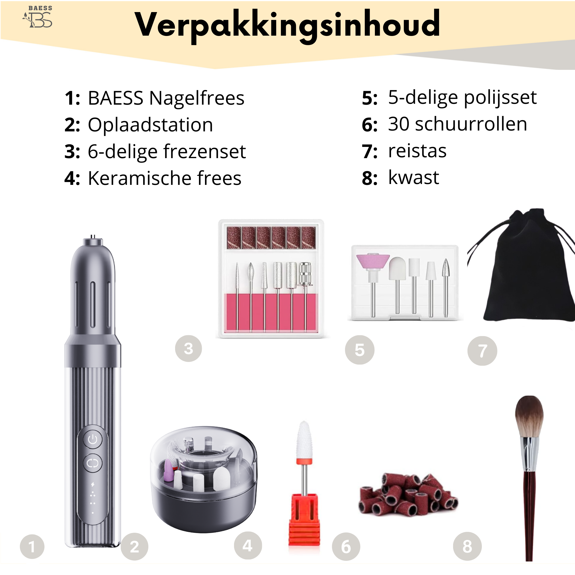 Opbergdoos voor nagelvijl en onderdelen – netjes en overzichtelijk op te bergen