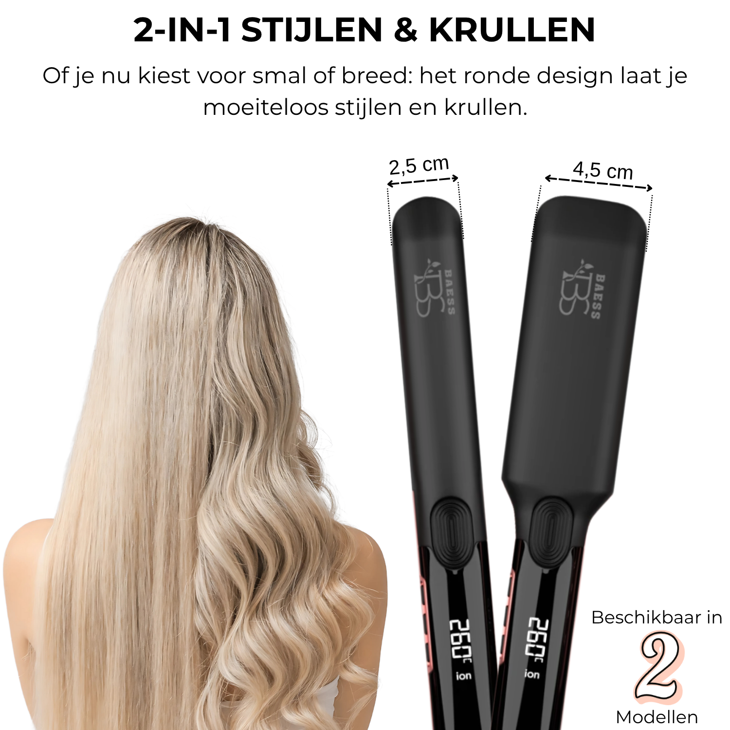 2-in-1 Stijltang met ION Technologie - Smal