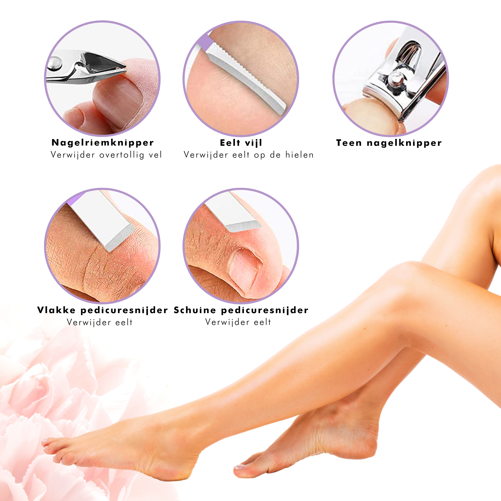16-Delige Pedicure en Manicure Set - Complete Verzorgingsset voor Handen, Voeten en Gezicht