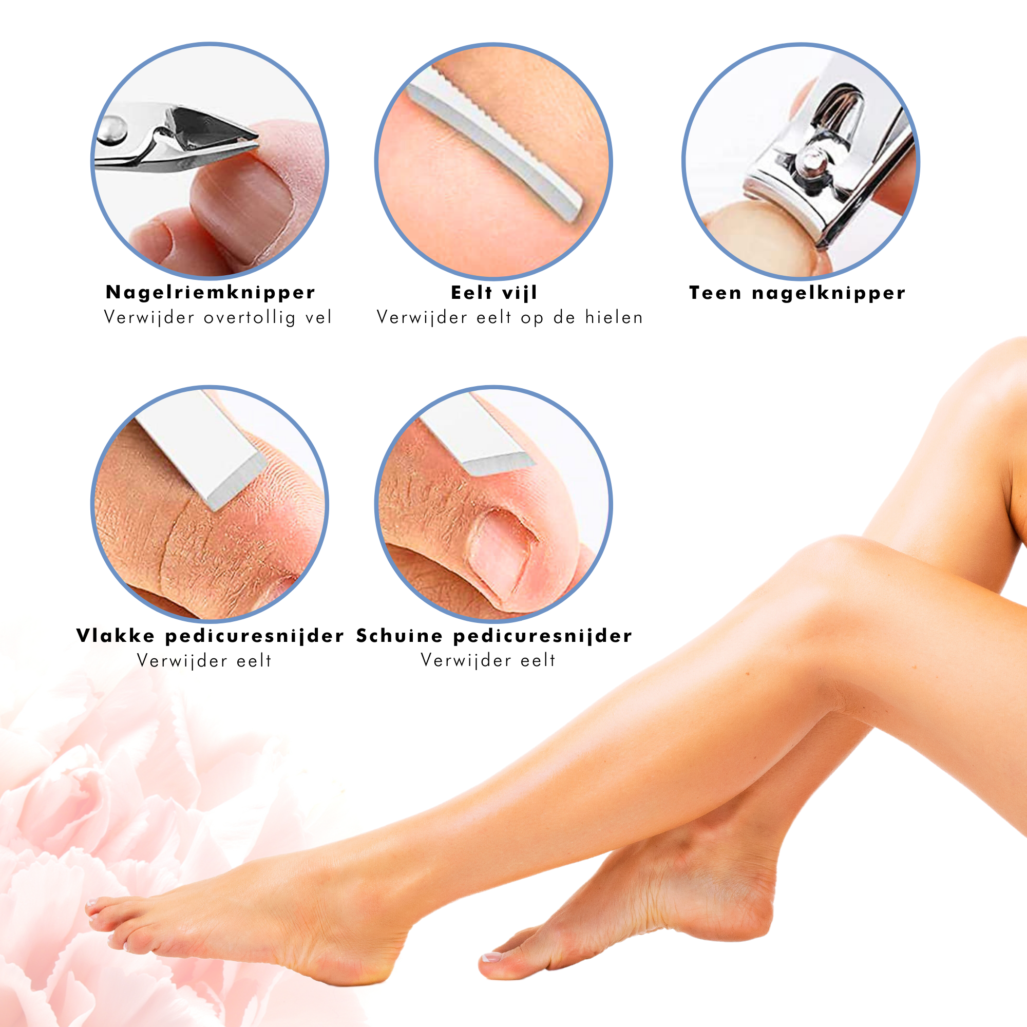 16-delige pedicure en manicure set - Verzorgingsset voor handen, voeten en gezicht