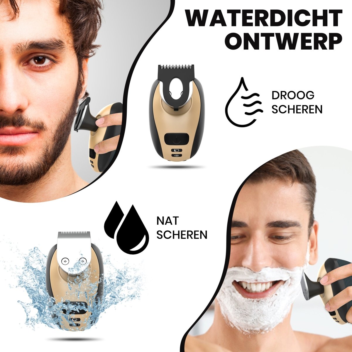 BAESS 5-in-1 Scheerapparaat voor mannen - Trimmer - Nat & Droog - Draadloos