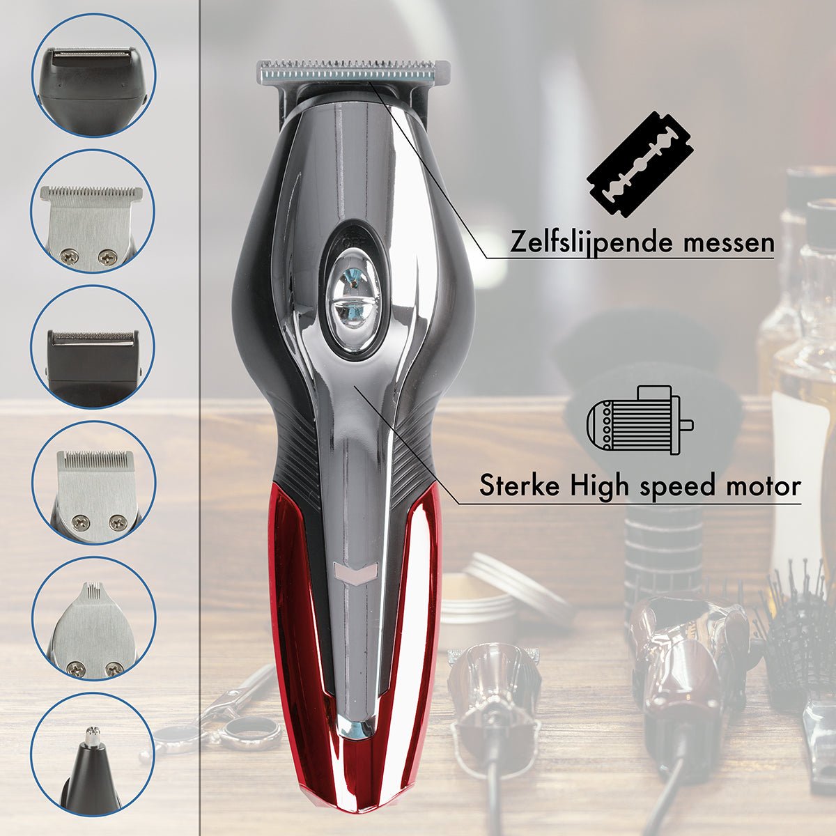 BAESS Trimmer - Bodygroomer - Tondeuse - Rood