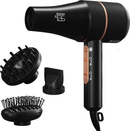 Föhn met Diffuser - 5 Standen - Ionische Haardroger met Borstel