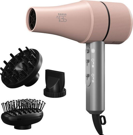 Föhn met Diffuser - 5 Standen - Ionische Haardroger met Borstel