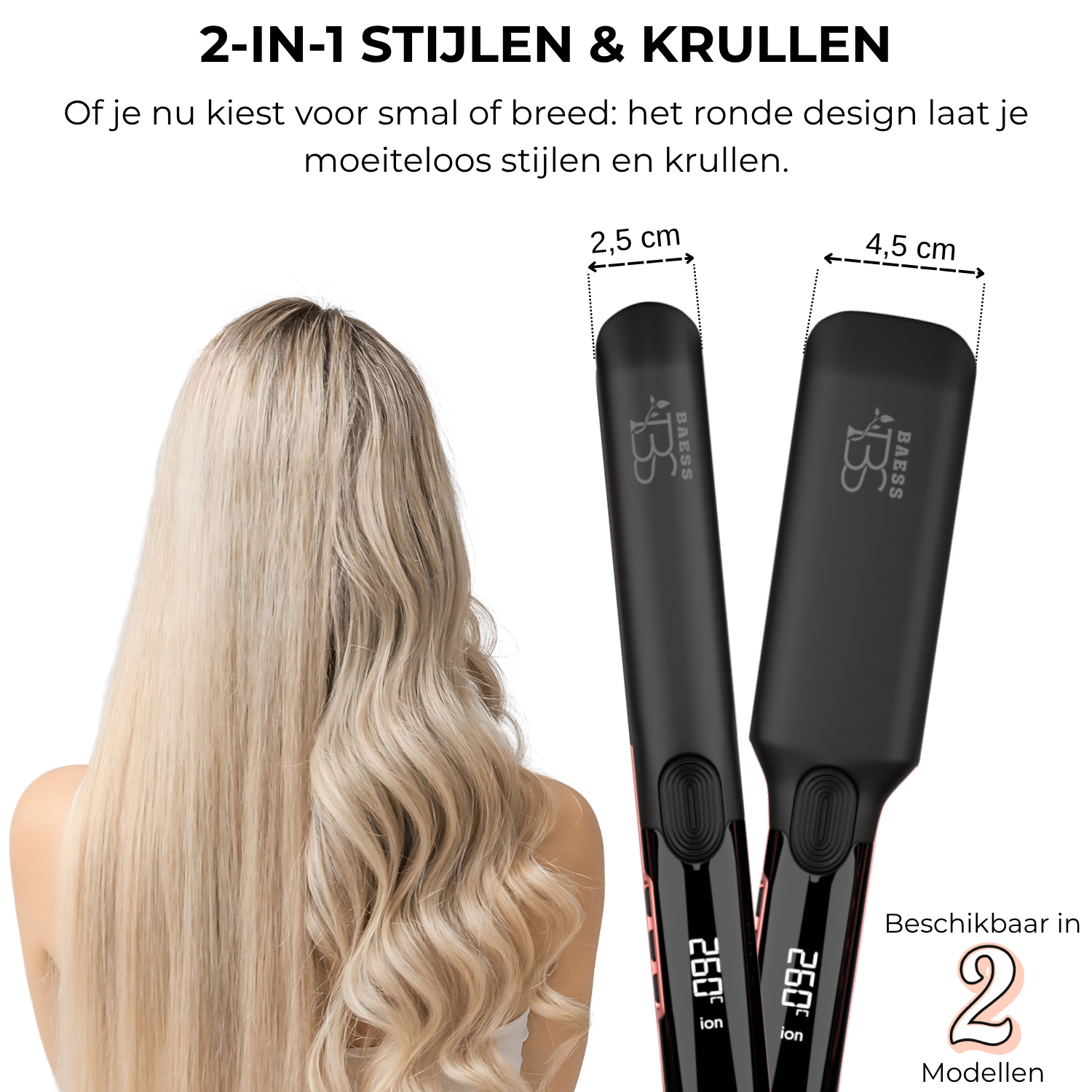 2-in-1 Stijltang met ION Technologie - Breed